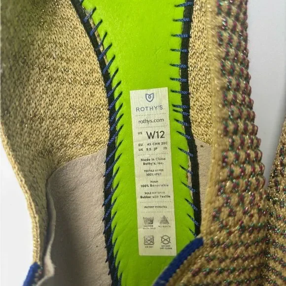 Rothy’s The Point Multi Metallic Flats Size 12 - Picture 7 of 7